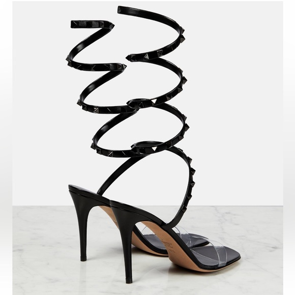 Valentino Rockstud Ankle Strap Stiletto Sandals - Picture 8 of 9